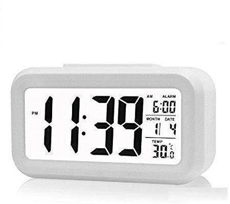 Digital LCD Alarm Clock with Temperature & Date Display