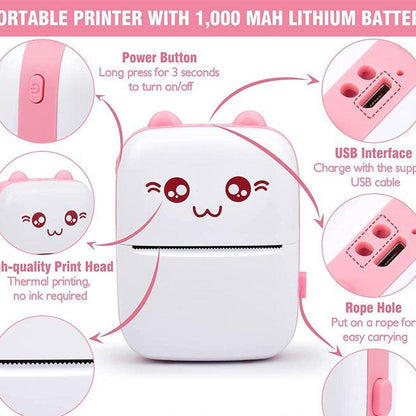 Portable Mini Pocket Printer BT Thermal Printer
